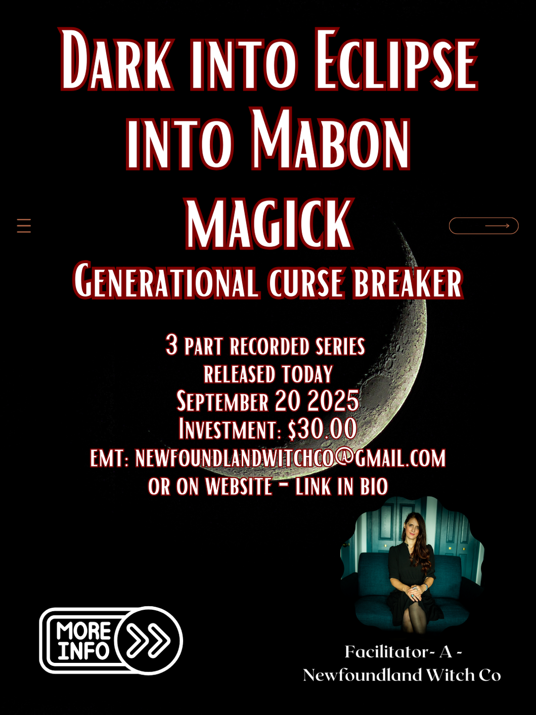 Dark Moon to New Moon to Mabon Part 3 Series - BUNDLE