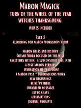 Load image into Gallery viewer, Mabon - Witches Thanksgiving - Part 3 of 3 - Circle
