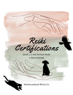 Reiki Level 1, 2, and Animal Reiki Practitioner